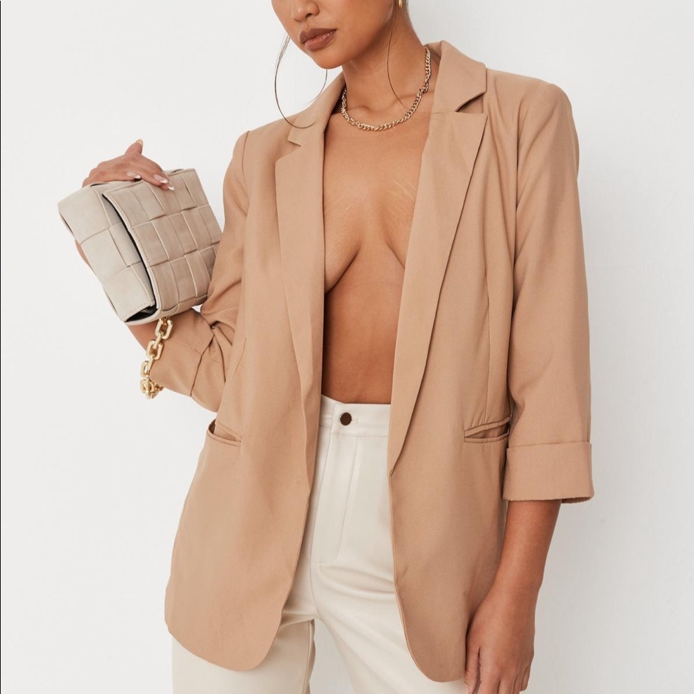 MISSGUIDED Camel Blazer